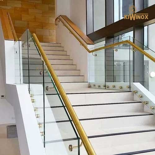 Stainless steel gold coated railing