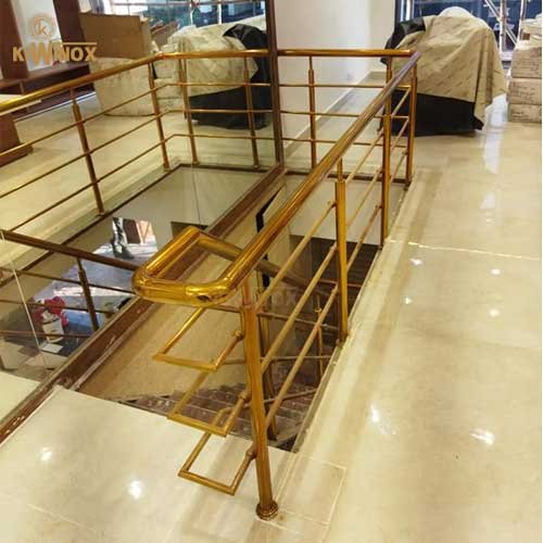 Stainless steel gold coated coated railing